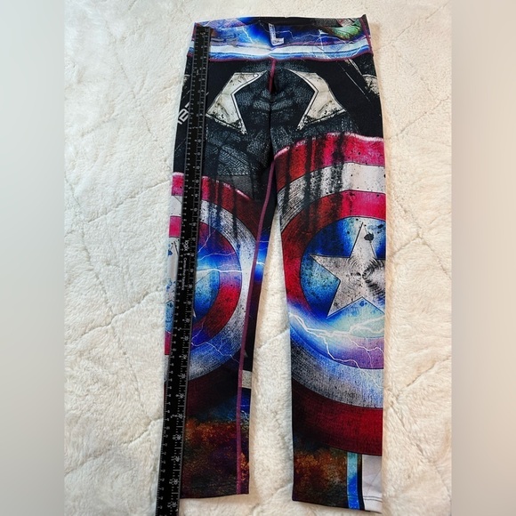 Fiber Heroes Limited Edition captain america one size fits all athletic leggings - Picture 2 of 5